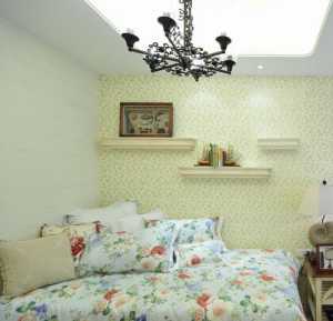 清新小美风格,龙湖名景台美式风格140平米四居室装修设计图片