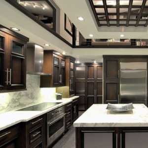 现代美式四居室厨房灯具装修效果图