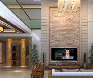 美式样板房客厅电视墙装修效果图