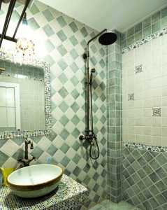 卫生间淋浴马赛克背景墙装修效果图
