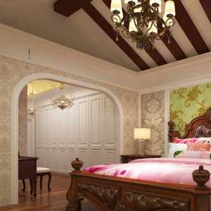 古典中式欧式混搭新房卧室布置装修效果图