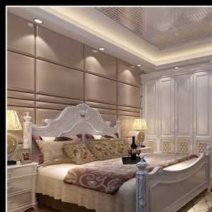 卧室白色拱形床头背景墙装修效果图