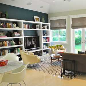 浅灰色现代简约风格5万元家庭装修效果图,经典简单式样板间设计