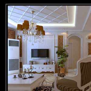 美式古典二居室客厅沙发装修效果图
