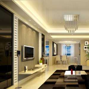 91-120平米二居室白色大空间简约客厅装修效果图